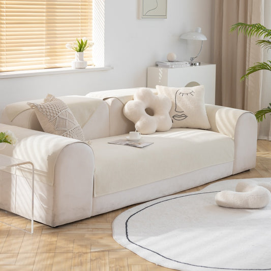 2025 Baby Velvet Sofa Cover - All-Season, Ultra-Soft, Full-Coverage Luxury Design