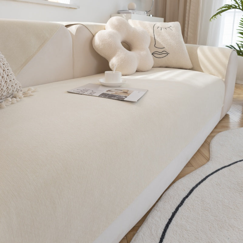 2025 Baby Velvet Sofa Cover - All-Season, Ultra-Soft, Full-Coverage Luxury Design