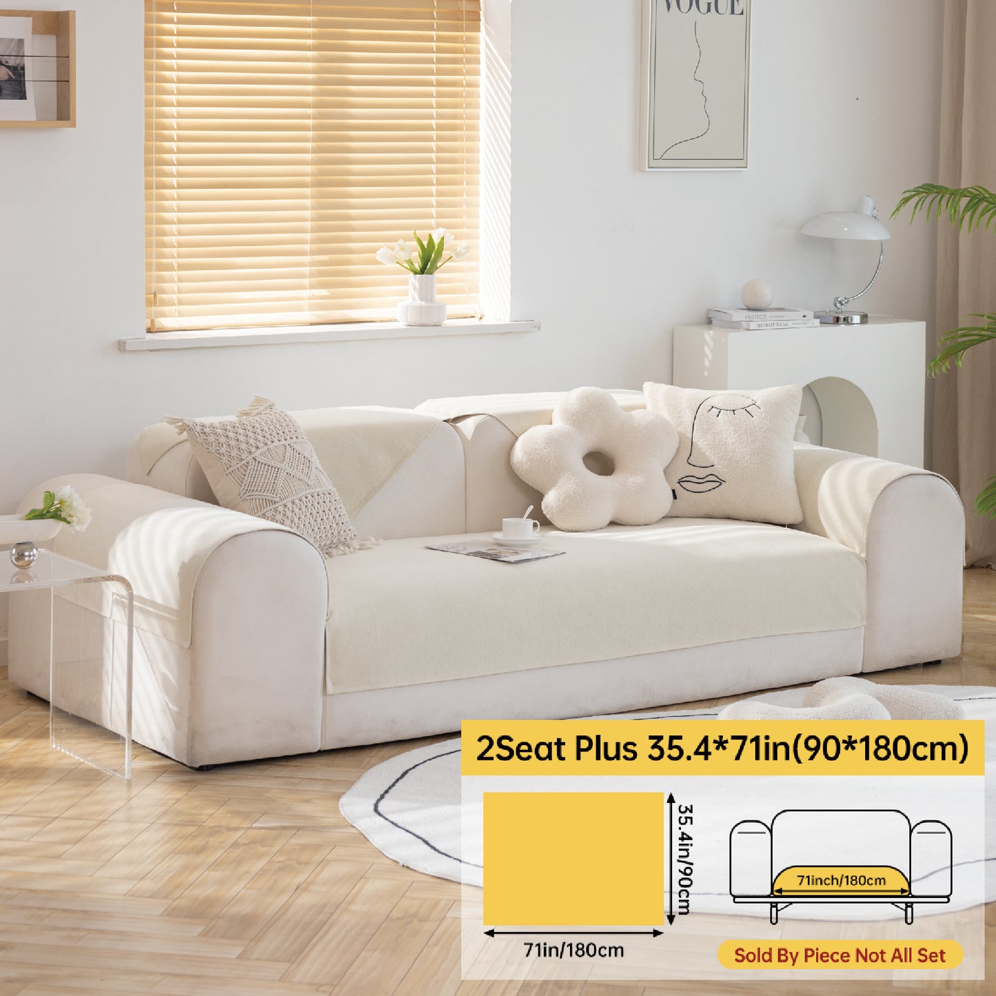 2025 Baby Velvet Sofa Cover - All-Season, Ultra-Soft, Full-Coverage Luxury Design