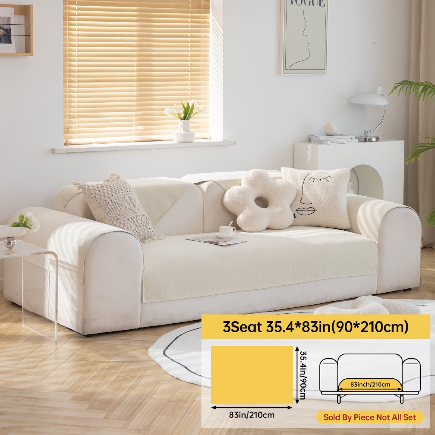 2025 Baby Velvet Sofa Cover - All-Season, Ultra-Soft, Full-Coverage Luxury Design