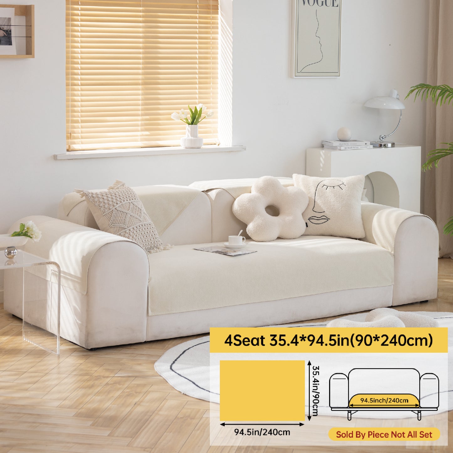 2025 Baby Velvet Sofa Cover - All-Season, Ultra-Soft, Full-Coverage Luxury Design