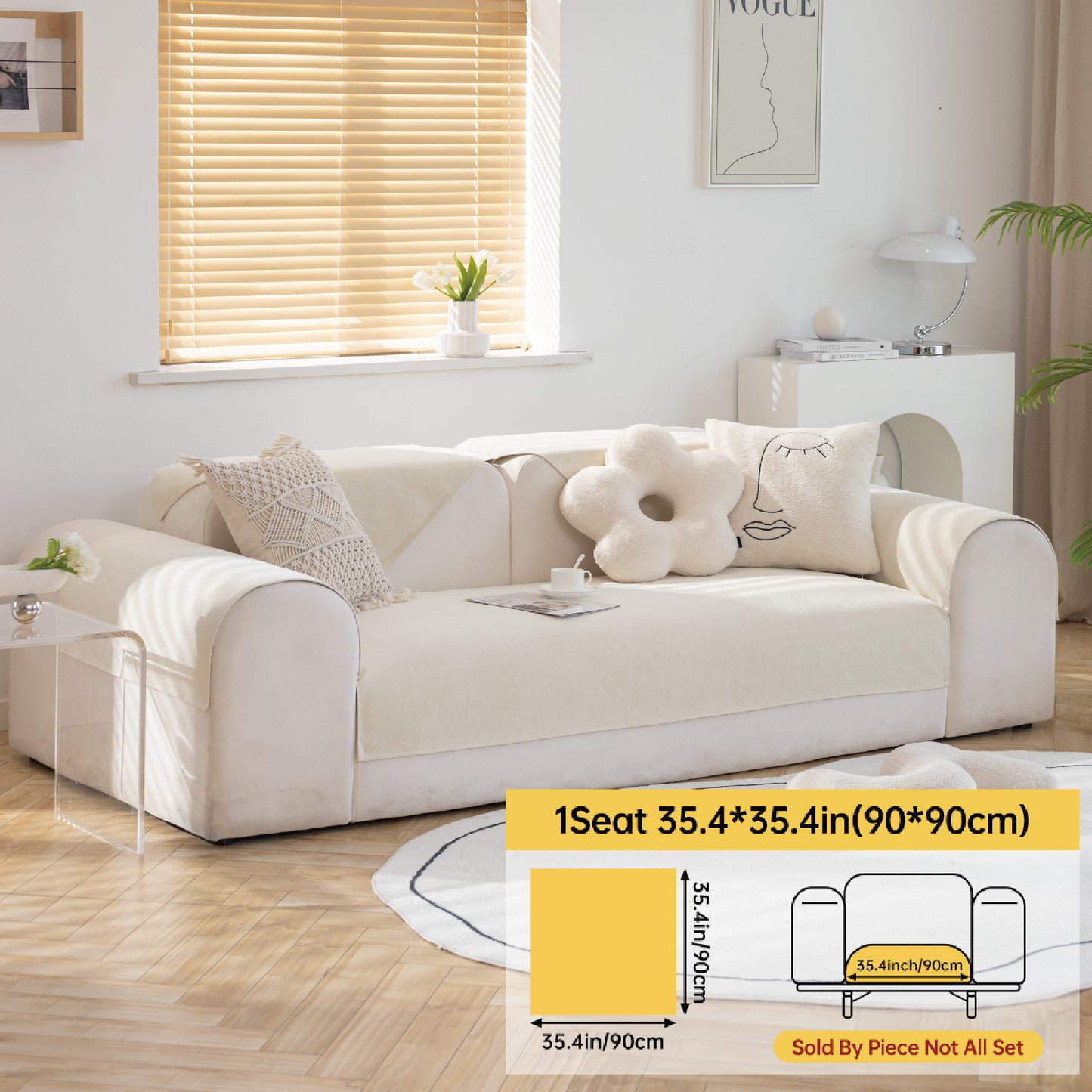 2025 Baby Velvet Sofa Cover - All-Season, Ultra-Soft, Full-Coverage Luxury Design